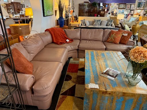 Dusty Mauve Leather Drexel Sectional