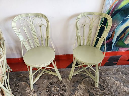 SET OF 2- Bamboo Outdoor Chairs