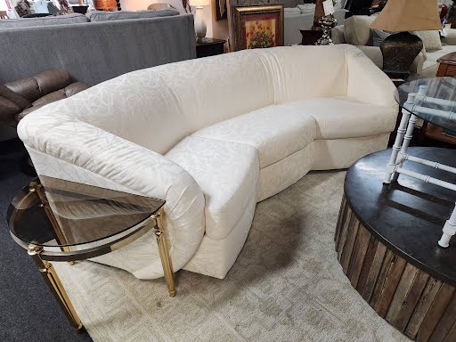 White Curved Sofa