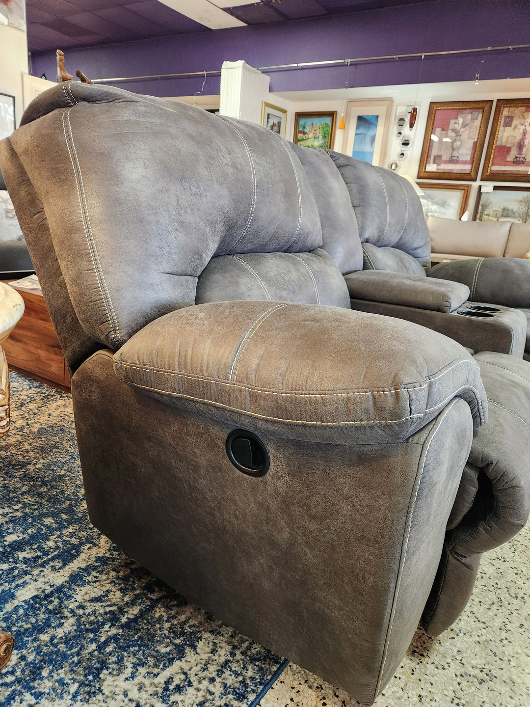 Gray  Love Seat