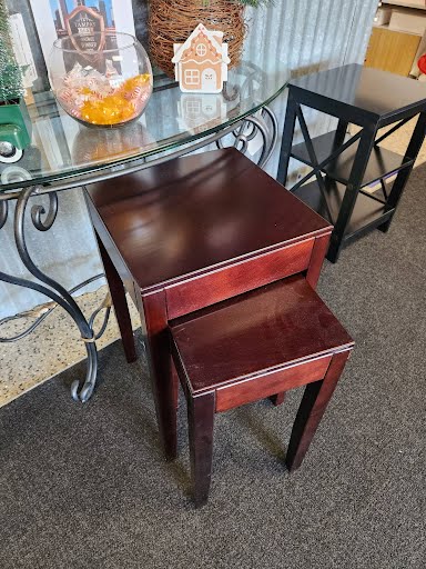 Nesting Table Set (2pc) - Cherry Finish