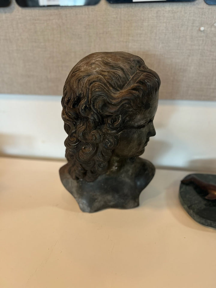 Solid Female Bust Head Statue