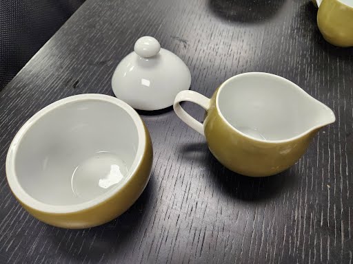 Sugar Bowl w. lid & Creamer - La Ronde by Mikasa