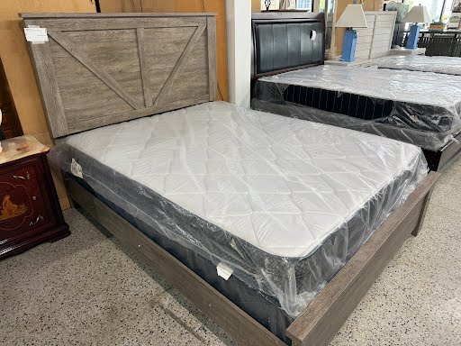 Queen Grey Wash Driftwood Style Bed