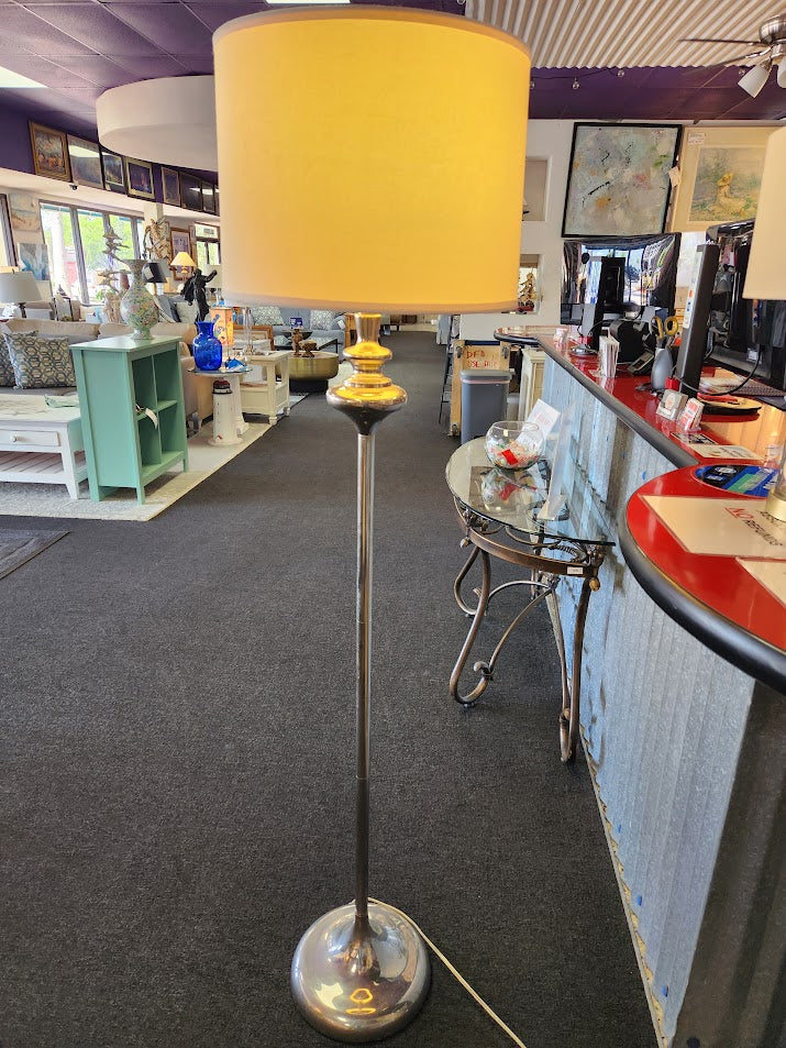 64"H Silver Metal Base Floor Lamps