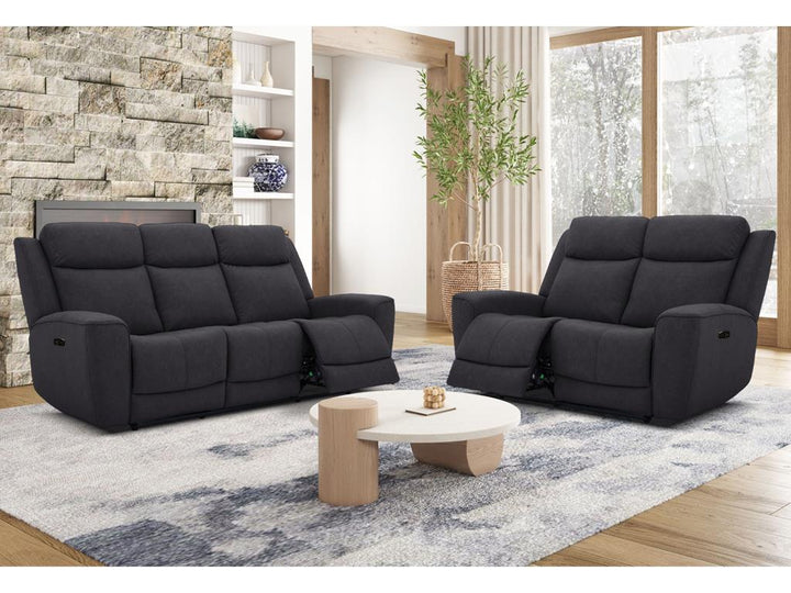 Love Seat - Kuka Macke Grey Power Recliner