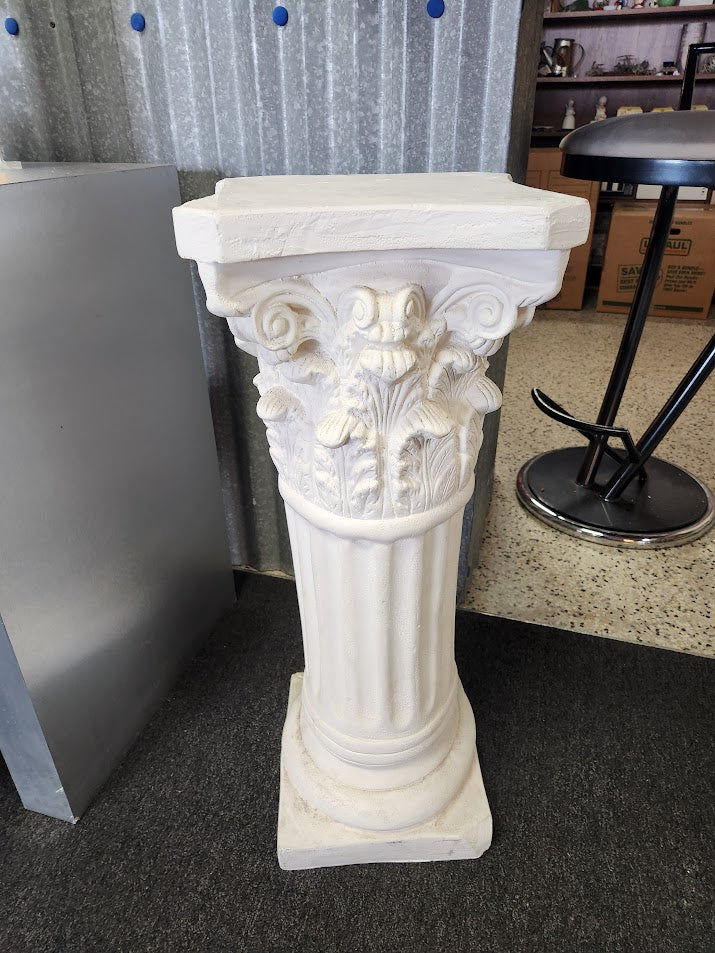 White Plaster Column Home Item