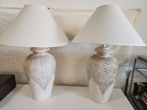Plaster Table Lamps (Set of 2)