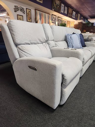 125W" FLEXSTEEL Sectional Electric Recliner - Seafoam