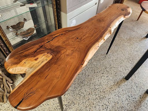 67.5" Raw Edge Freeform Wood Sofa Table