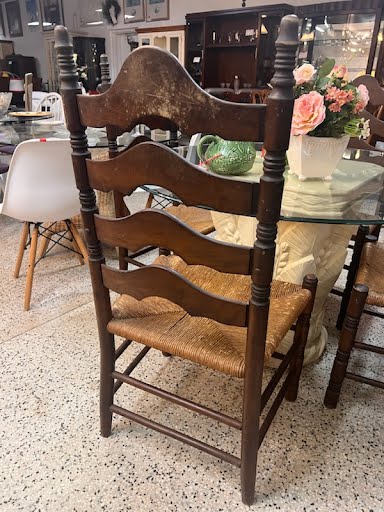 SET OF 4- Cane/Wood Dining Chairs