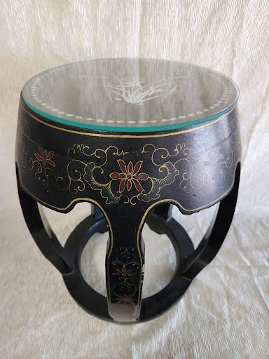 Black Lacquer End Table