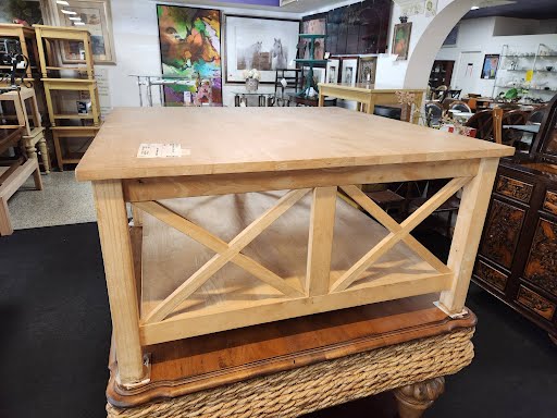 Light Wood Square Coffee Table