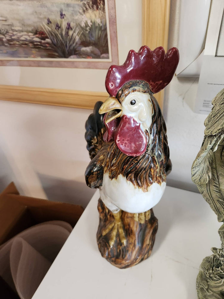 17" Tall Rooster Ceramic Decor