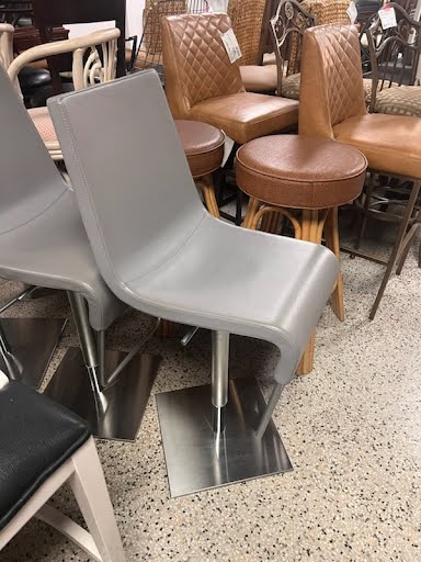 SET OF 2- BONALDO Italian Leather Counter Stools