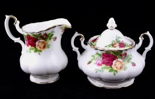 Creamer and Sugar with Lid China