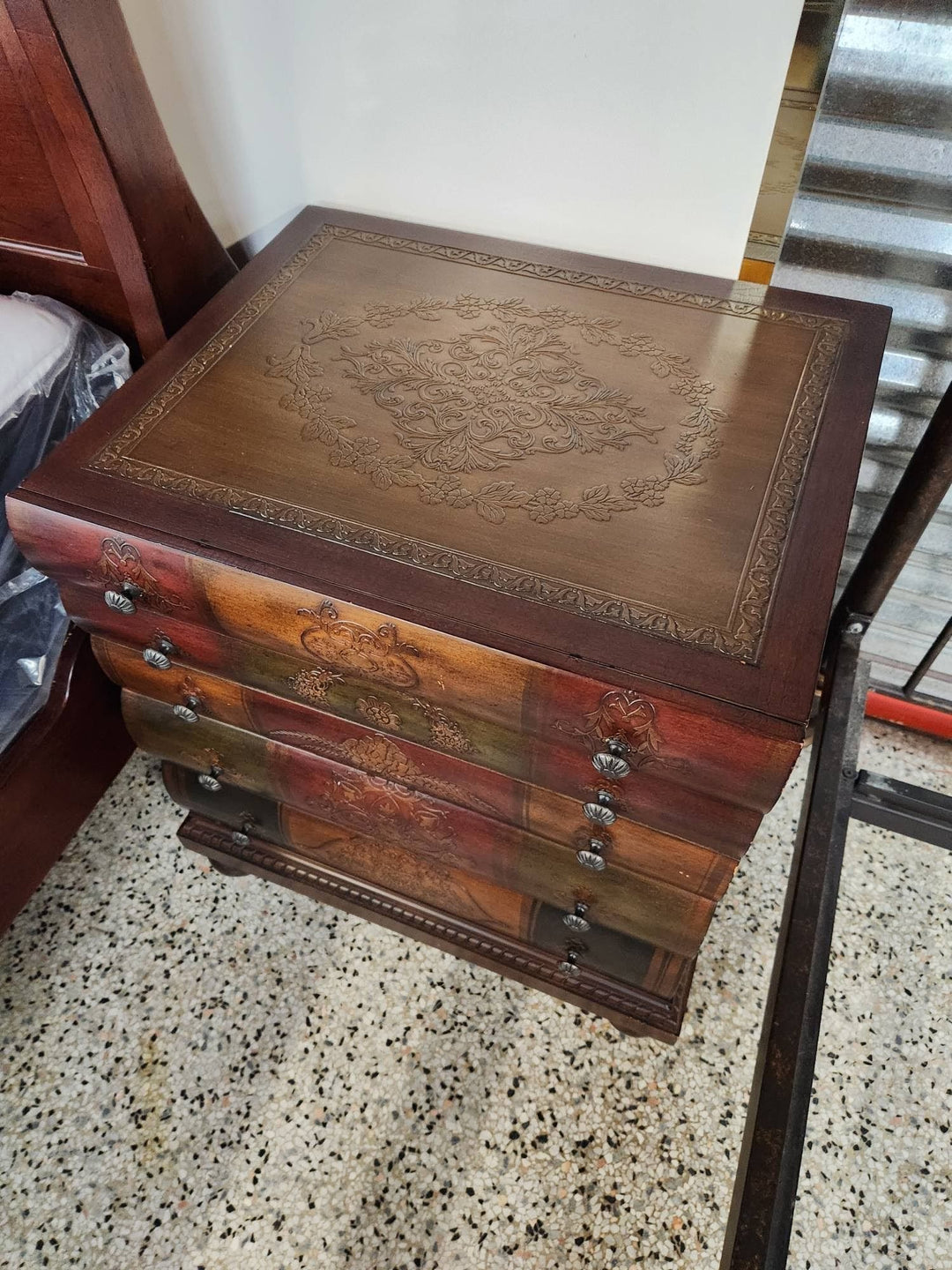 Stacked Books End Table