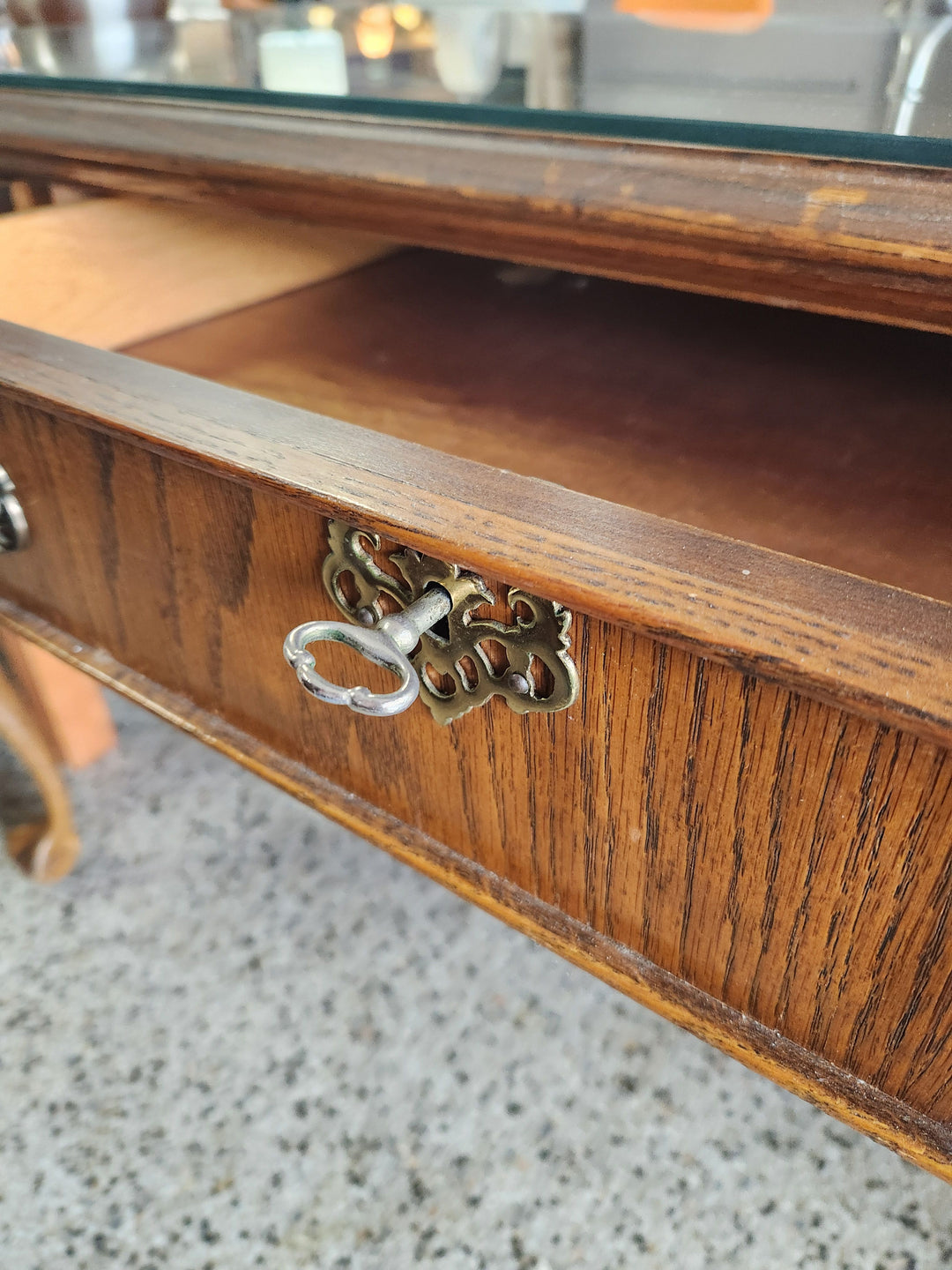 Writing desk W/Inset leather