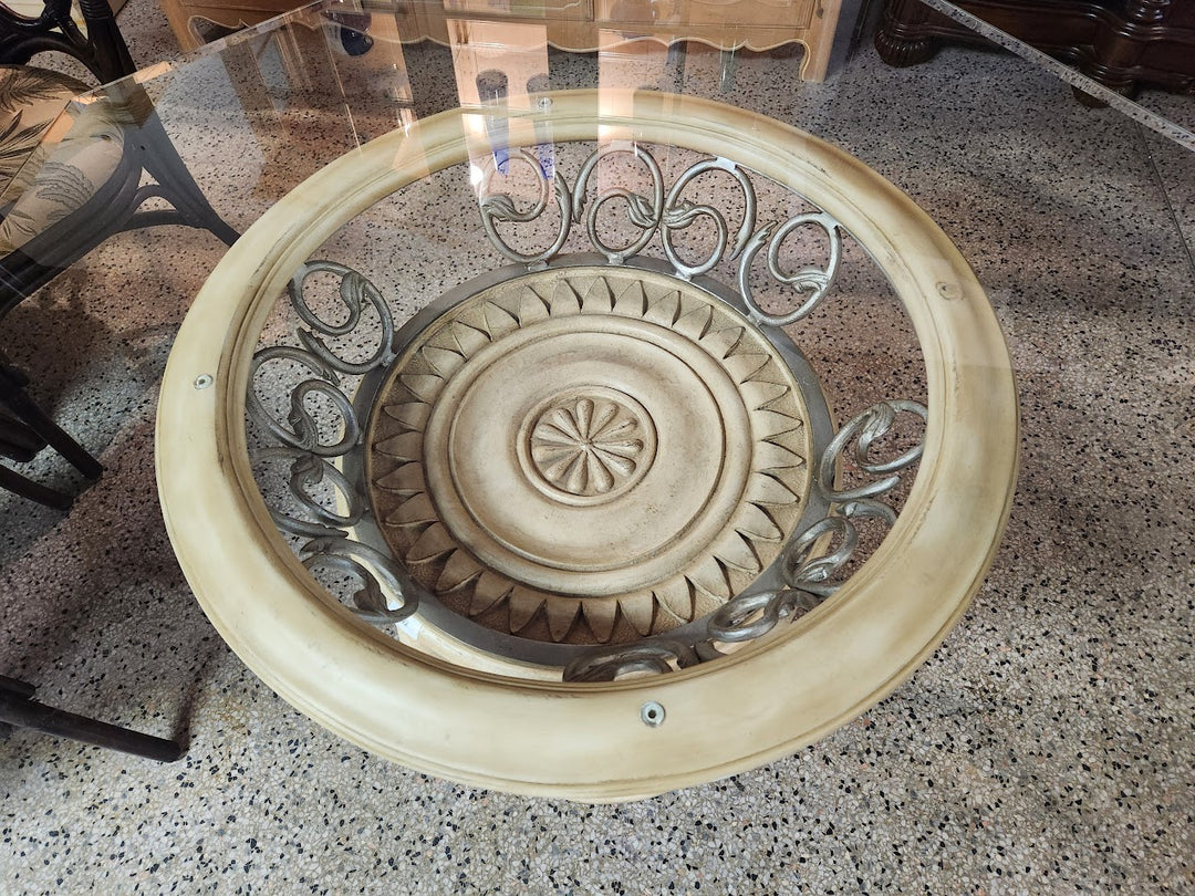 Octagon Glass Top Dining Table
