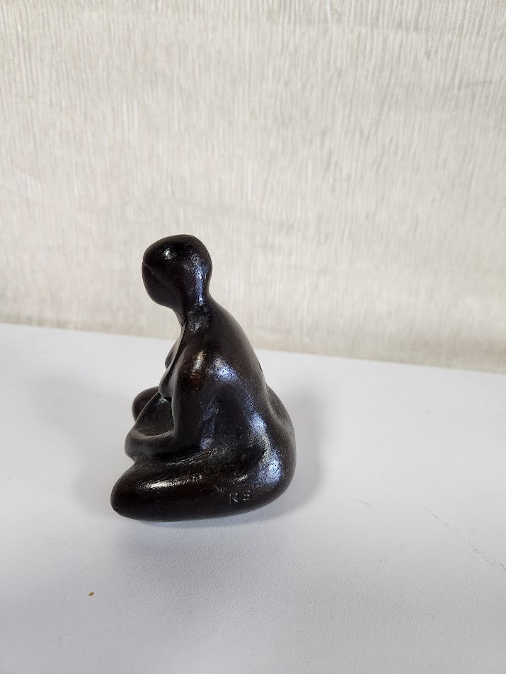 4"H Carved Female Figurine Home Item