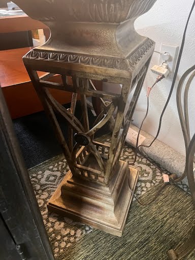 Pedestal 12x12 Metal and Stone top