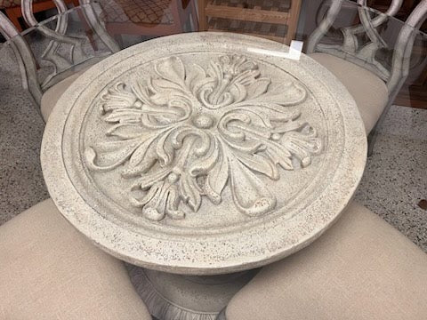 60" Round Glass Top Dining Set w.Four Chairs