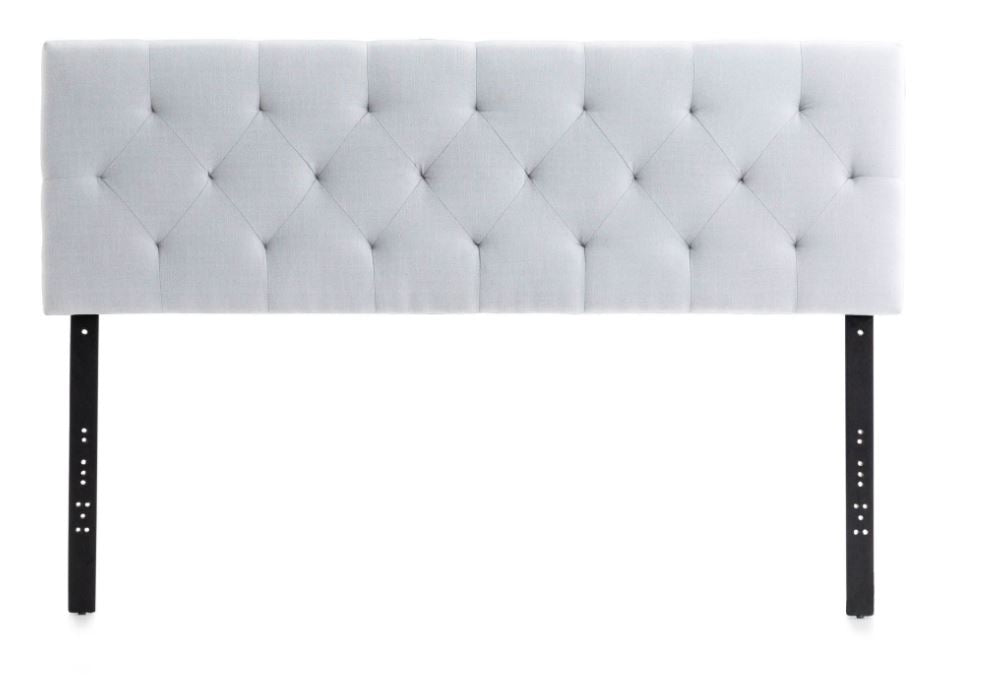 Gray Button Back Queen  HeadBoard Only