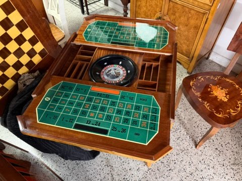 Italian Game Table with 2 Chairs