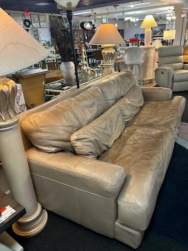 Saddle Leather 92"w Sofa