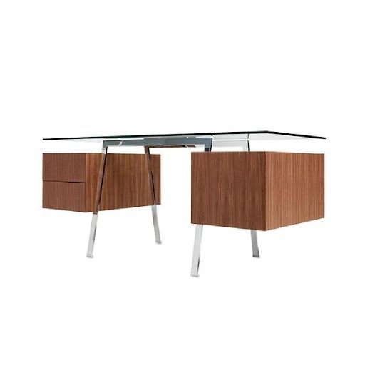 Design Within Reach Glass Top Desk