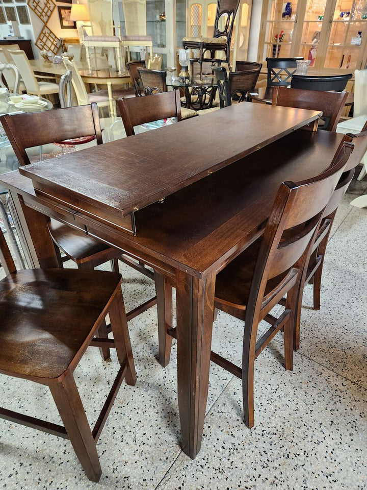 Brn Wood Dining Set