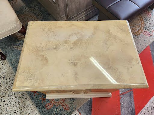 High Gloss Finish Night Stand - Blonde Burl