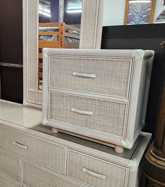 Wicker/Bamboo Nightstand