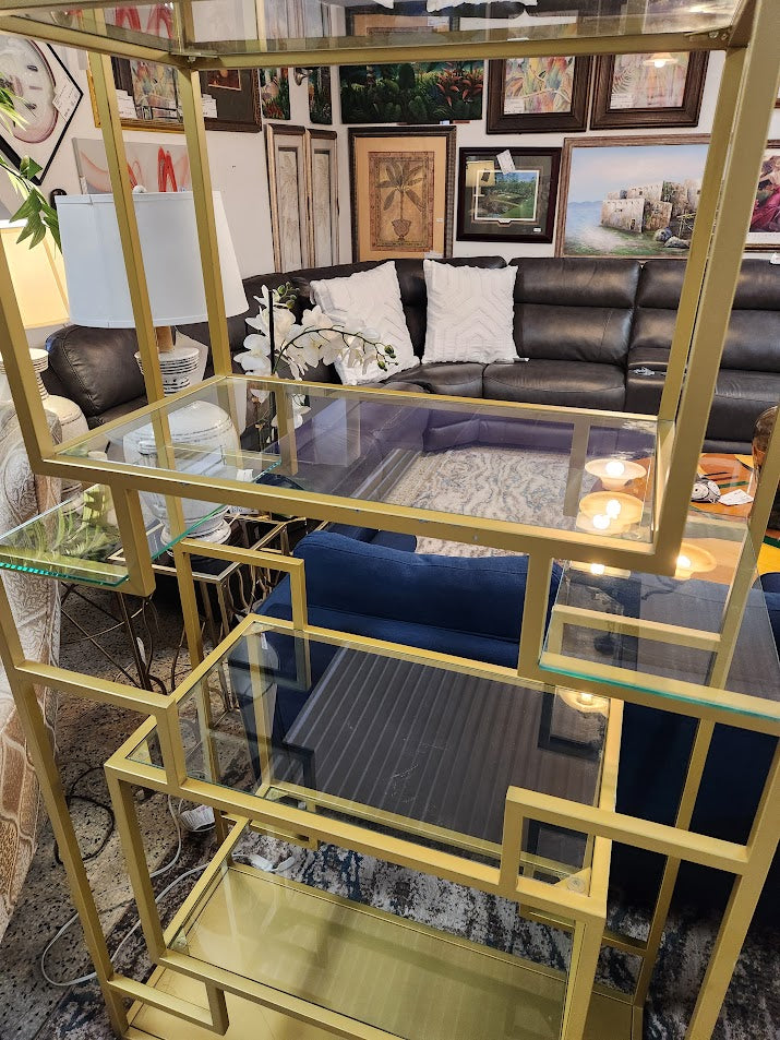 Gold Metal Bookcase