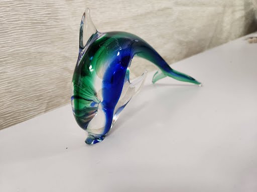 Glass Dolphin Figurine