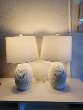 SET OF 2 | White coastal-style Table Lamps