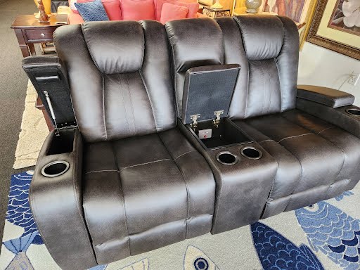 Love Seat - Wales Love Seat Recliner Manual, Lapis