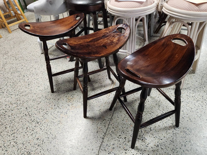 SET OF 3 - Saddle Counter Stool's