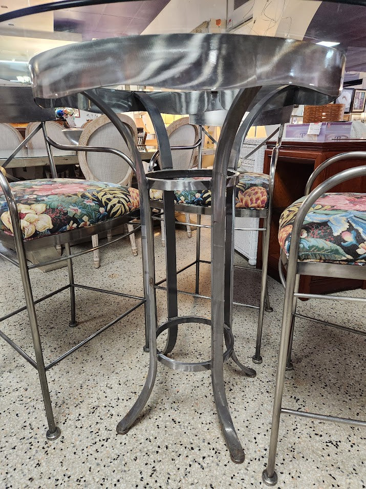 Round Glass Top Dining Table