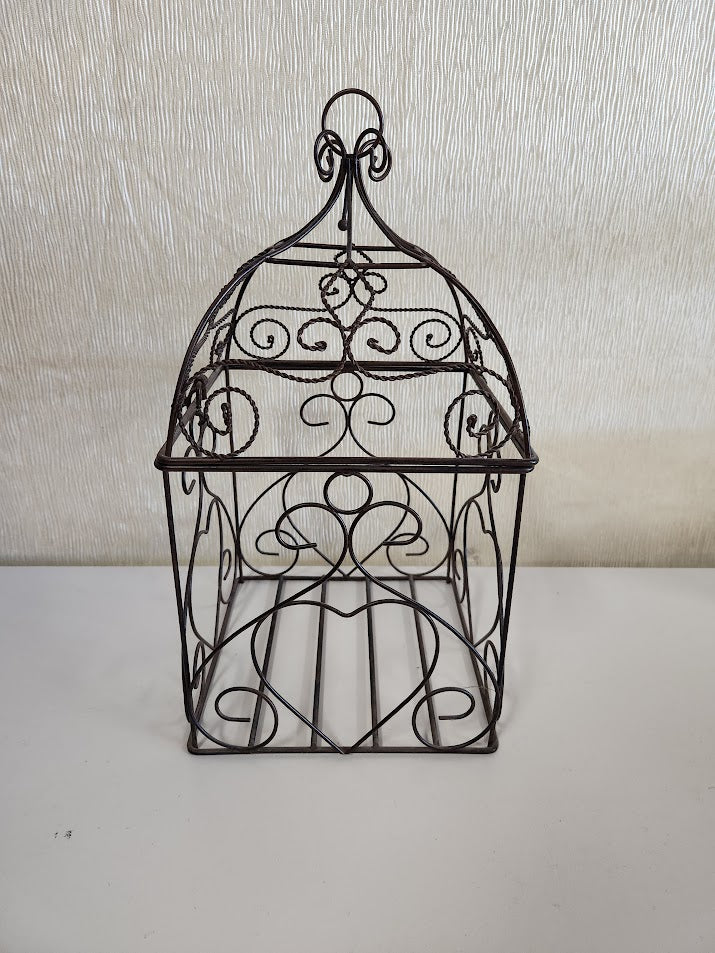 Scrolled Metal Bird Cage Home Item