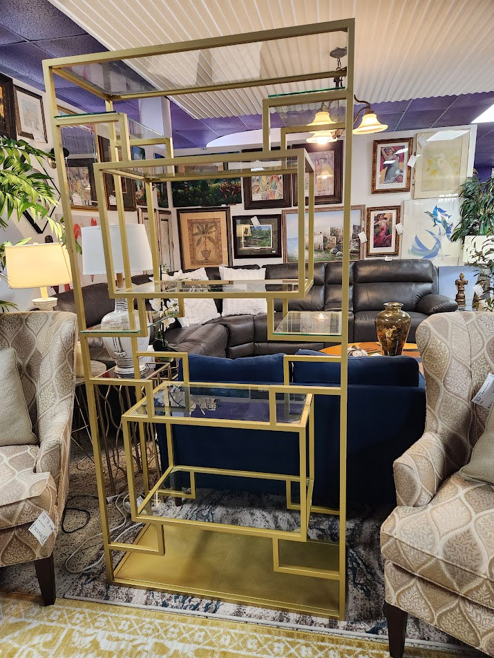 Gold Metal Bookcase