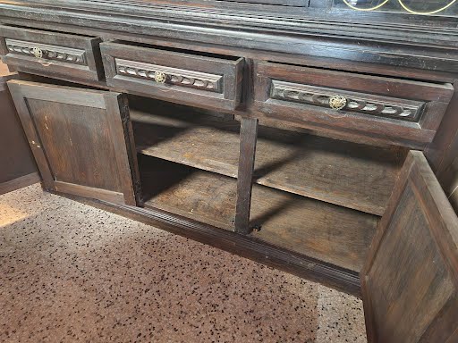 Dark Wood China Cabinet