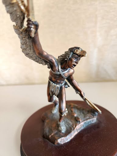 Eagle Dancer Legends Mixed Media Metal Sculpture by Christopher A. Pardell