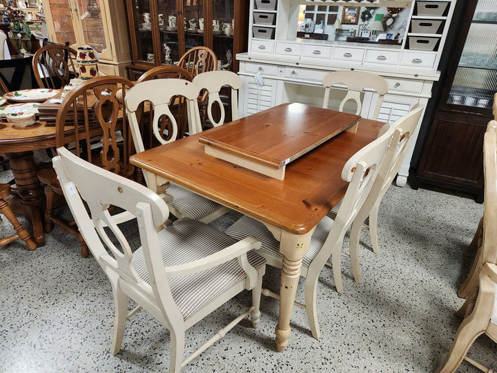 Knotty Pine Two Tone Dining Set