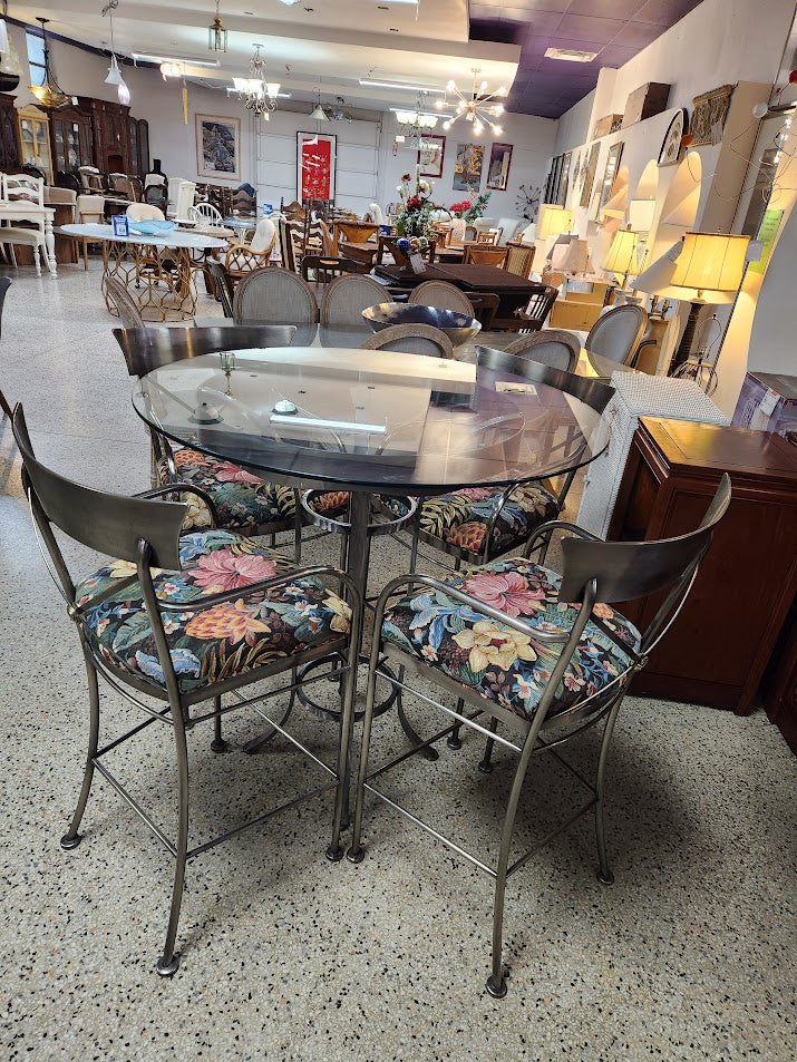 Round Glass Top Dining Table