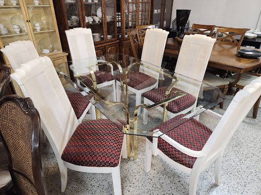 Beveled Glass Top Dining Set
