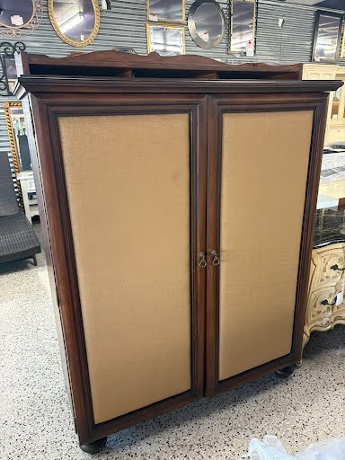 Armoire Two Tone Fabric Front Doors