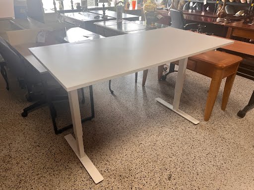 IKEA white adjustable height  Desk