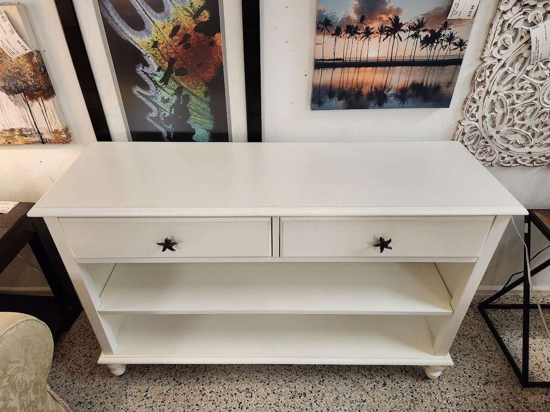 White console table