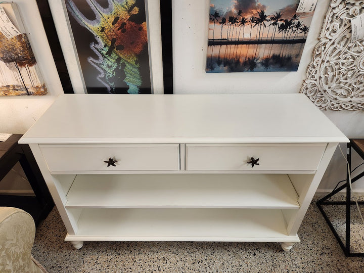 White console table